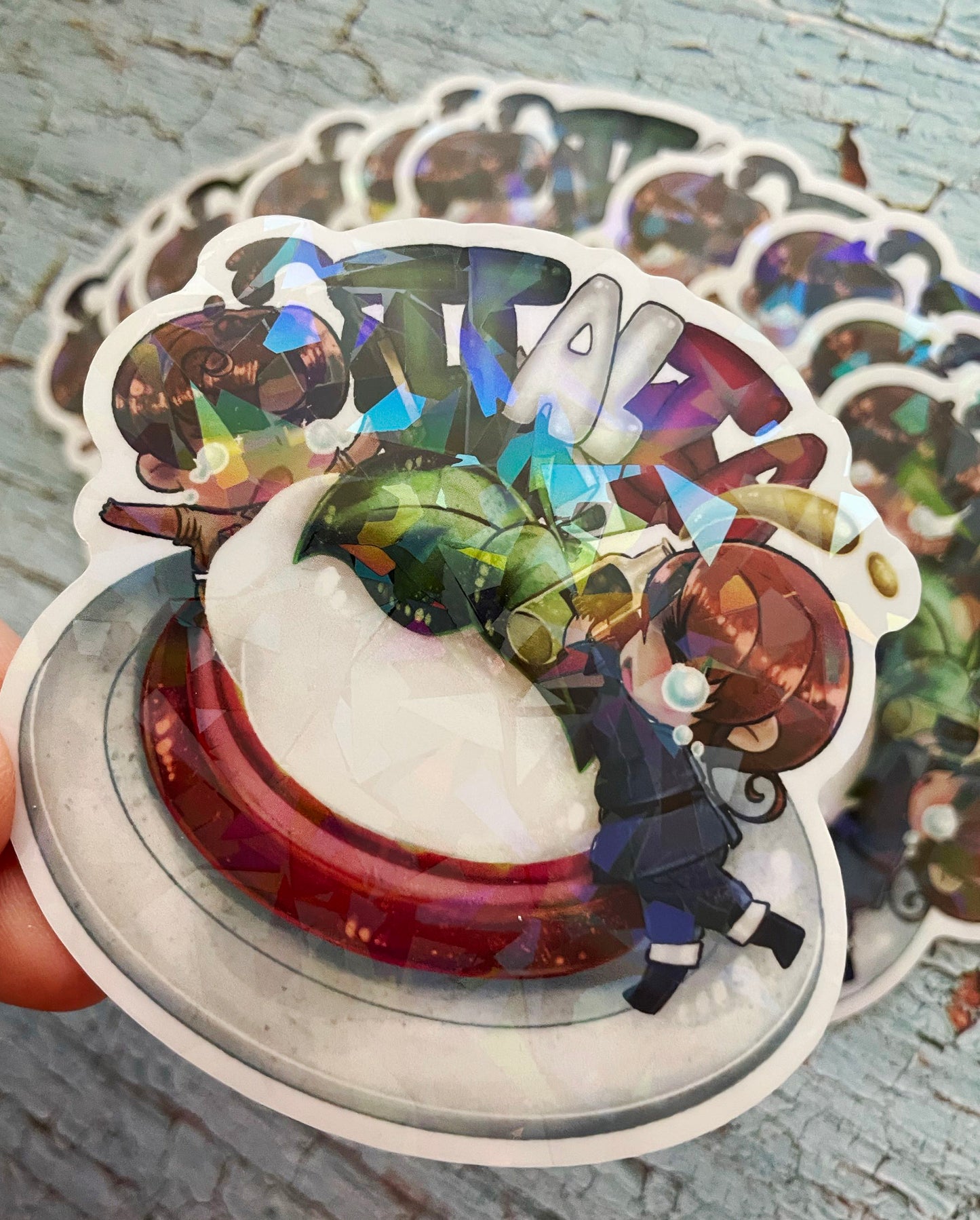 Italy Brothers 3x3 Holographic Sticker