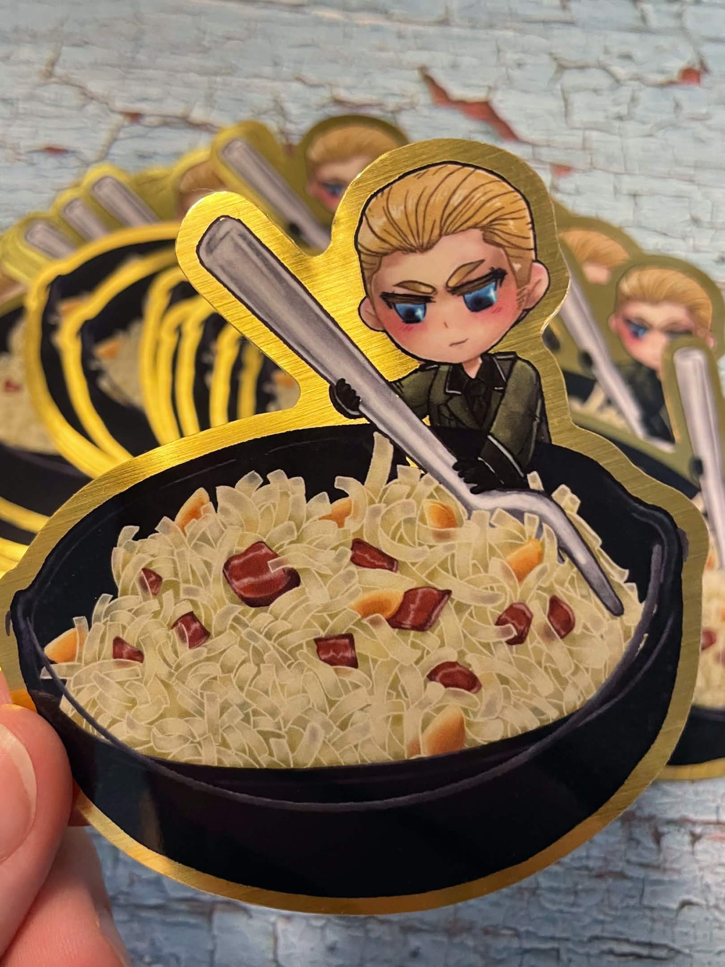 Germany 3x3 Golden Metallic Sticker