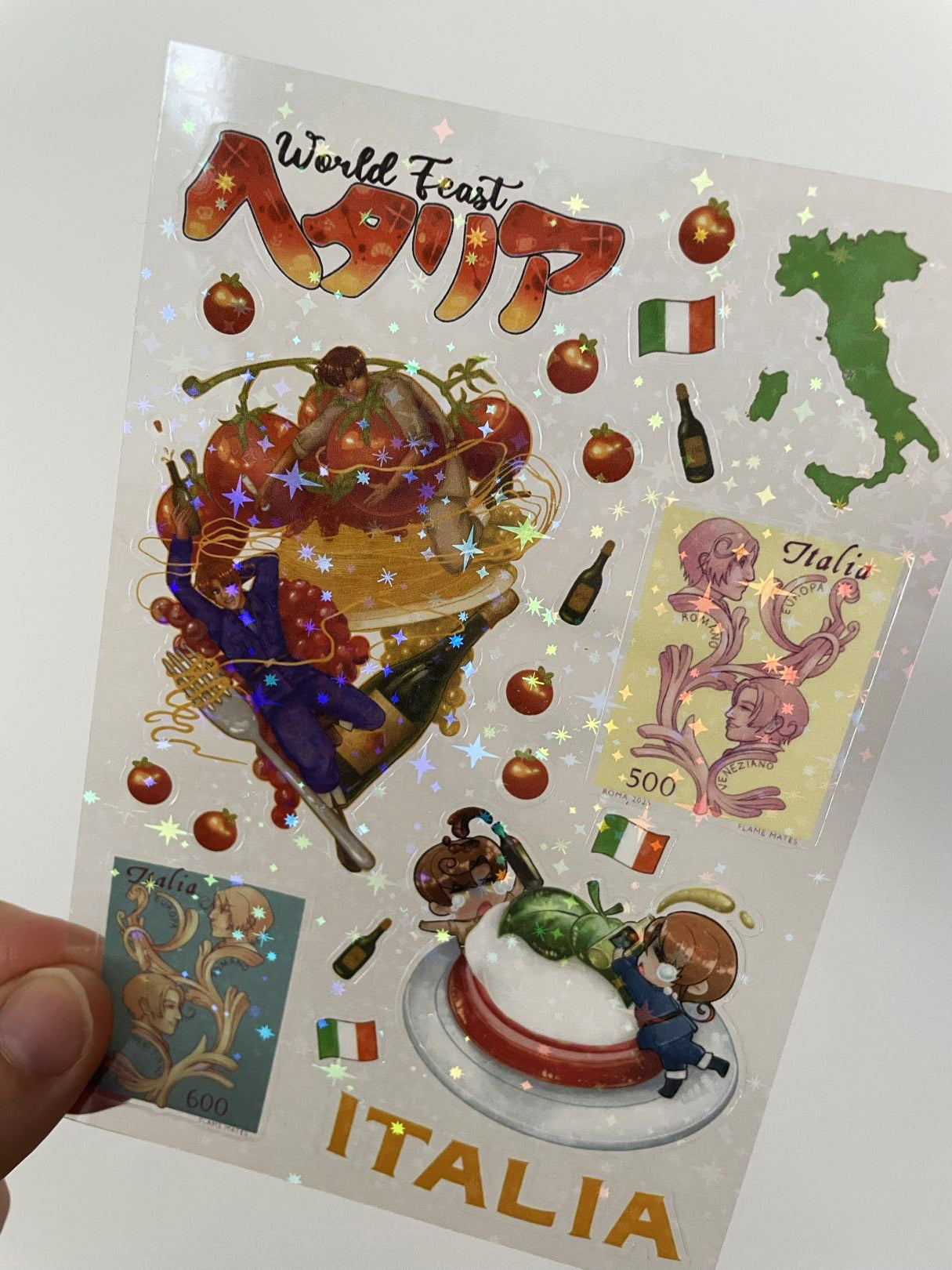 Italy Brothers 4x6 Sparkly Sticker Sheets