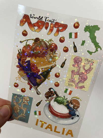 Italy Brothers 4x6 Sparkly Sticker Sheets