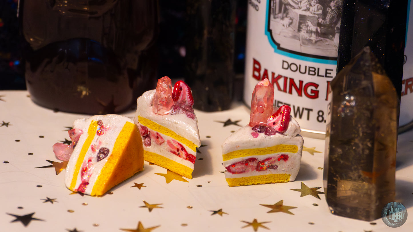 Strawberry Crystal Cake Charm
