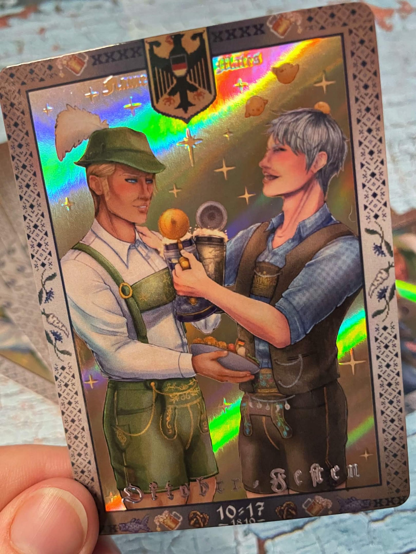 Germany Brothers Holographic Trading Card
