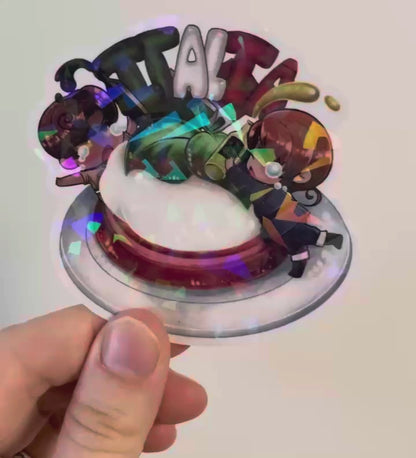 Italy Brothers 3x3 Holographic Sticker
