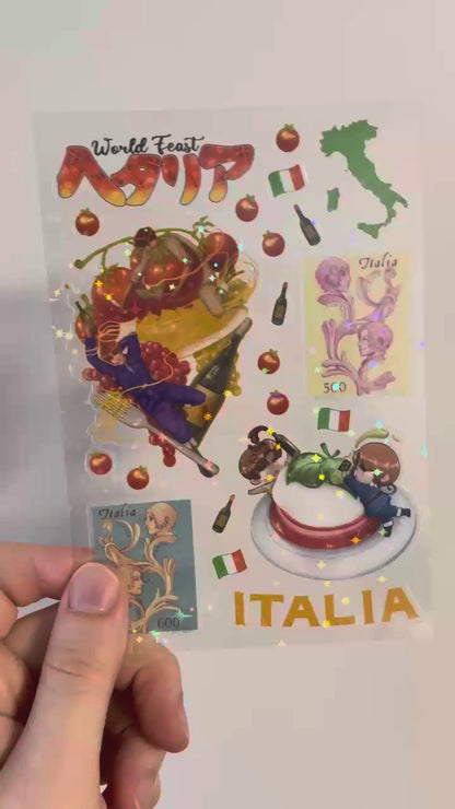 Italy Brothers 4x6 Sparkly Sticker Sheets